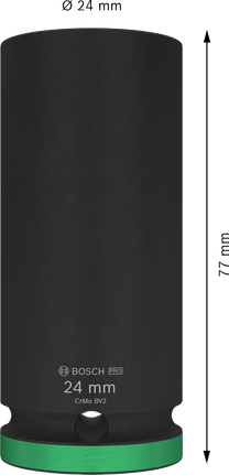 Padrunvõti PRO Impact, 1/2 tolli, 24 mm, sügav Bosch Professional – Bosch Professional