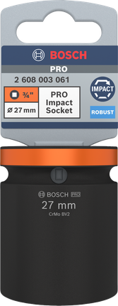 Padrunvõti PRO Impact, 3/4 tolli, 27 mm, standardne Bosch Professional – Bosch Professional