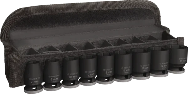 Padrunvõtmete komplekt PRO Impact, 3/8 tolli, standardne, 9 tk Bosch Professional – Bosch Professional