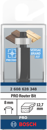 Bosch Professional alumise laagriga tasapinnaline freesitera, Ø 12,7 x L 25,4, varre läbimõõt 8 mm – Bosch Professional