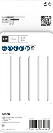 Bosch Professional Hardwood clean T301CDF tikksaeleht, 117 mm, 5 tk – Bosch Professional