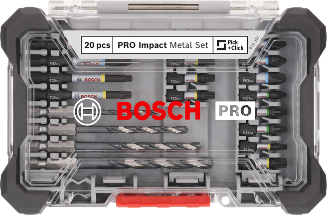 Tarvikute komplekt Impact Metal Set, 20 tk Bosch Professional – Bosch Professional