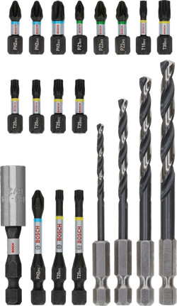 Tarvikute komplekt Impact Metal Set, 20 tk Bosch Professional – Bosch Professional