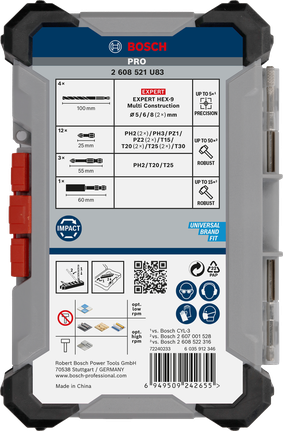 Tarvikute komplekt Impact Mixed Set, 20 tk Bosch Professional – Bosch Professional