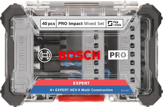 Tarvikute komplekt Impact Mixed Set, 40 tk Bosch Professional – Bosch Professional