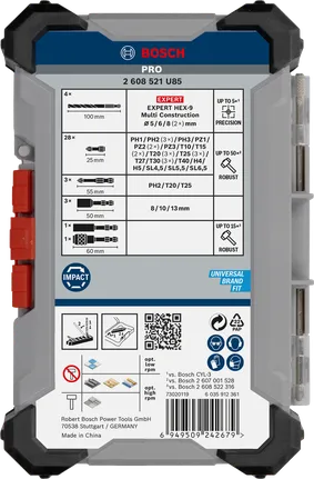 Tarvikute komplekt Impact Mixed Set, 40 tk Bosch Professional – Bosch Professional