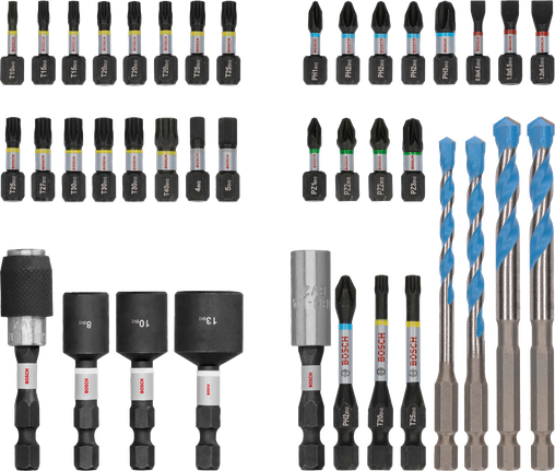 Tarvikute komplekt Impact Mixed Set, 40 tk Bosch Professional – Bosch Professional