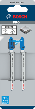 Tikksaeleht Metal curve T118EOF, 83 mm, 2 tk Bosch Professional – Bosch Professional