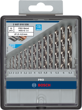 Keerdpuuride komplekt metallile HSS-G, 13 tk Bosch Professional – Bosch Professional
