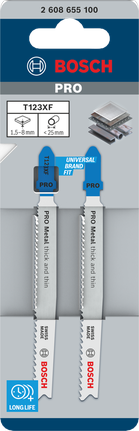 Tikksaeleht Metal thick and thin T123XF, 100 mm, 2 tk Bosch Professional – Bosch Professional