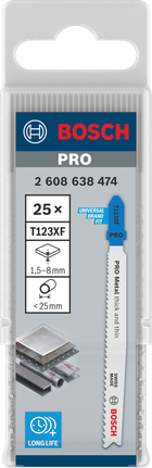 Tikksaeleht Metal thick and thin T123XF, 100 mm, 25 tk Bosch Professional – Bosch Professional