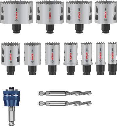 Bosch Professional Multi Material PC Plus augusae komplekt, 14 tk, läbimõõt 20; 22; 25; 32; 35; 40; 44; 51; 60; 64; 76 mm – Bosch Professional