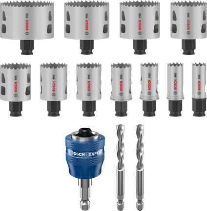 Bosch Professional Multi Material PC Plus augusae komplekt, 14 tk, läbimõõt 19; 22; 25; 29; 35; 38; 44; 51; 57; 64; 76 mm – Bosch Professional