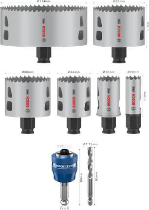 Bosch Professional Multi Material PC Plus augusae komplekt, 8 tk – Bosch Professional