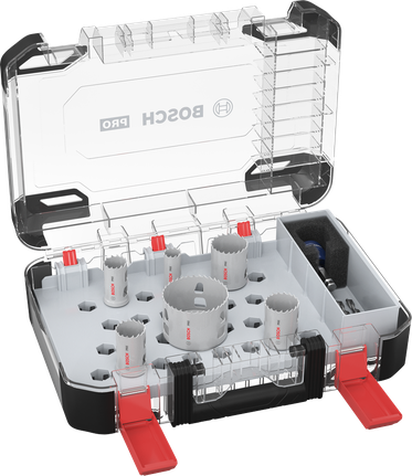 Bosch Professional Multi Material PC Plus augusae komplekt, 9 tk, läbimõõt 19; 25; 30; 35; 40; 68 mm, tööpikkus 44 mm – Bosch Professional