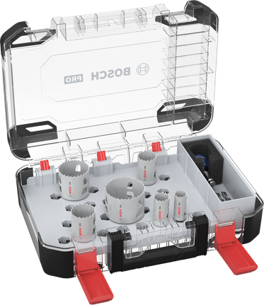 Bosch Professional Multi Material PC Plus augusae komplekt, 9 tk, läbimõõt 20; 25; 32; 38; 51; 64 mm, tööpikkus 44 mm – Bosch Professional