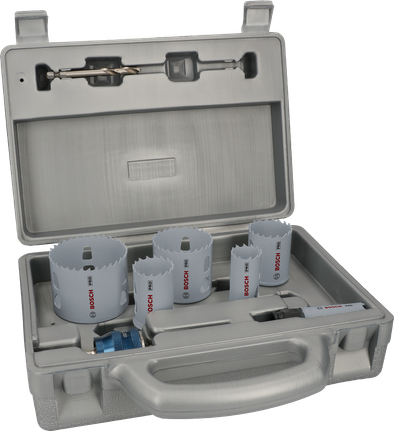 Bosch Professional Multi Material PC Plus augusae komplekt, 9 tk, läbimõõt 20; 25; 32; 38; 51; 64 mm, tööpikkus 44 mm – Bosch Professional