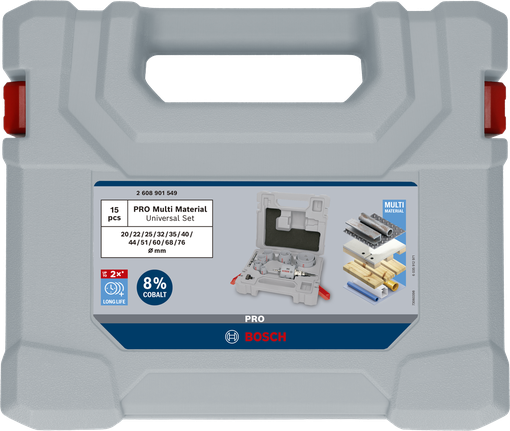 Bosch Professional Multi Material Q-Lock augusae spindlikomplekt, 15 tk – Bosch Professional
