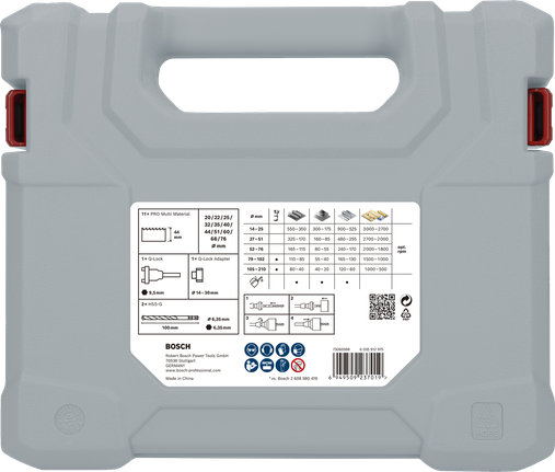 Bosch Professional Multi Material Q-Lock augusae spindlikomplekt, 15 tk – Bosch Professional