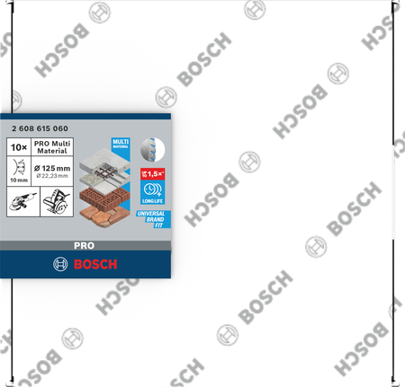 Bosch Professional Multi Material teemant lõikeketas, 125 × 22,23 mm, 10 tk – Bosch Professional