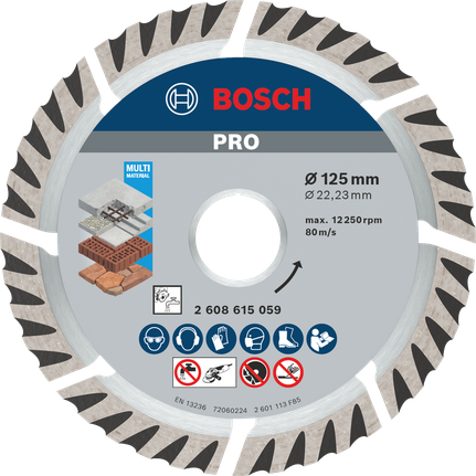 Bosch Professional Multi Material teemant lõikeketas, 125 × 22,23 mm, 10 tk – Bosch Professional