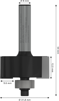 Bosch Professional profileerimise freesitera astmelõikuseks, 9,6 mm, varre läbimõõt 8 mm – Bosch Professional