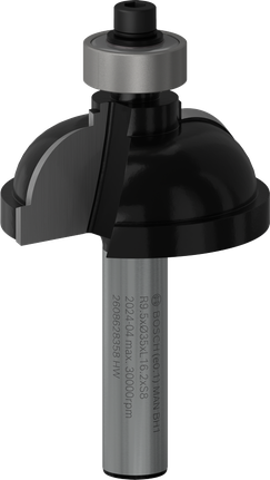 Bosch Professional profileerimise freesitera klassikaline nõgus lõige, R 9,5, varre läbimõõt 8 mm – Bosch Professional