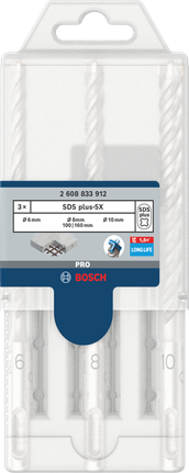 Bosch Professional SDS plus-5X löökpuuride komplekt, 6/8/10 mm, 3 tk – Bosch Professional