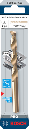 Bosch Professional Stainless Steel HSS-Co keerdpuur, 8x75x117 mm – Bosch Professional