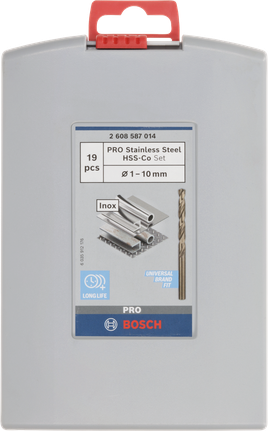 Bosch Professional Stainless Steel HSS-Co keerdpuuride komplekt, 19 tk – Bosch Professional