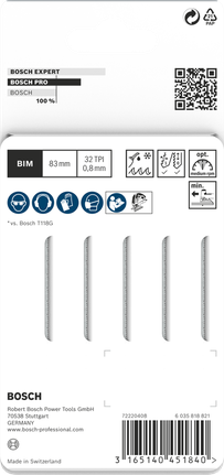 Bosch Professional Stainless Steel T118GFS tikksaeleht, 83 mm, 5 tk – Bosch Professional