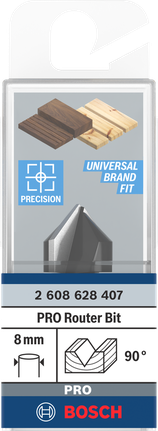 Bosch Professional V-soone freesitera, 90° x Ø 16, varre läbimõõt 8 mm – Bosch Professional