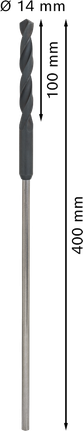 Läbiviigupuur puidule HSS, 14 × 100 × 400 mm Bosch Professional – Bosch Professional
