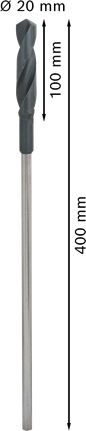 Läbiviigupuur puidule HSS, 20 × 100 × 400 mm Bosch Professional – Bosch Professional