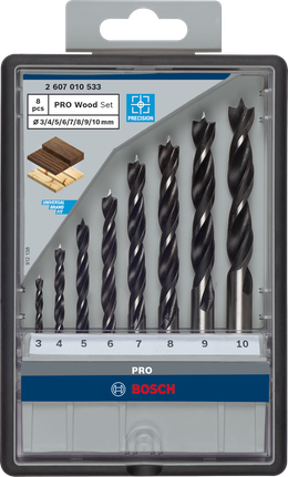 Bosch Professional Wood puiduspiraalpuuride komplekt, 8 tk – Bosch Professional
