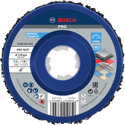 Puhastusketas PRO N377, 115 mm 22,23 mm, X-Lock Bosch Professional – Bosch Professional