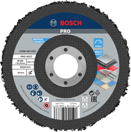 Puhastusketas PRO N377, 125 mm, 22,23 mm Bosch Professional – Bosch Professional
