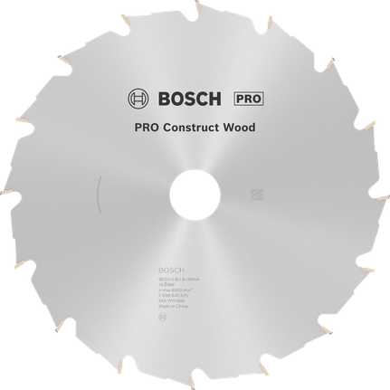 Puidusae ketas PRO Construct Wood, 230 × 2,8 × 30 mm Bosch Professional – Bosch Professional
