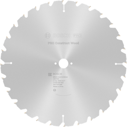 Puidusae ketas PRO Construct Wood, 400 × 3,5 × 30 mm Bosch Professional – Bosch Professional