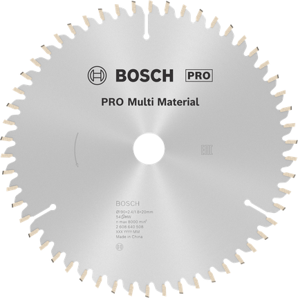 Puidusae ketas PRO Multi Material, 190 × 2,4 × 20 mm Bosch Professional – Bosch Professional