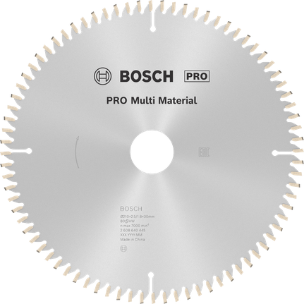 Puidusae ketas PRO Multi Material, 210 × 2,5 × 30 mm Bosch Professional – Bosch Professional