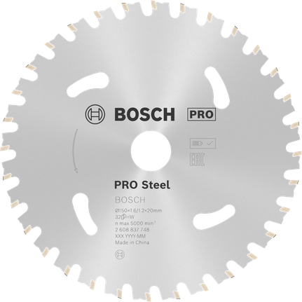 Puidusae ketas PRO Steel cordless, 150 × 1,6 × 20 mm Bosch Professional – Bosch Professional
