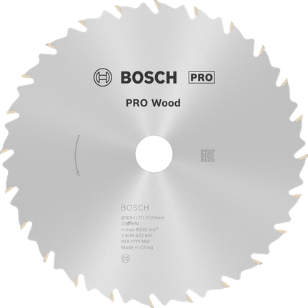 Puidusae ketas PRO Wood Circular, 165 × 1,7 × 20 mm, T24 Bosch Professional – Bosch Professional