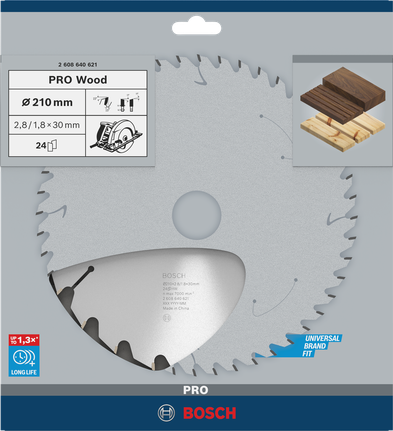 Puidusae ketas PRO Wood Circular, 210 × 2,8 × 30 mm, T24 Bosch Professional – Bosch Professional