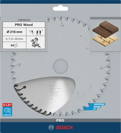 Puidusae ketas PRO Wood Circular, 216 × 2 × 30 mm, T60 Bosch Professional – Bosch Professional