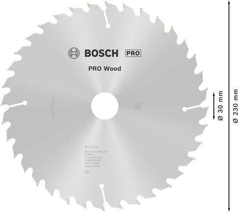 Puidusae ketas PRO Wood Circular, 230 × 2,8 × 30 mm, T36 Bosch Professional – Bosch Professional