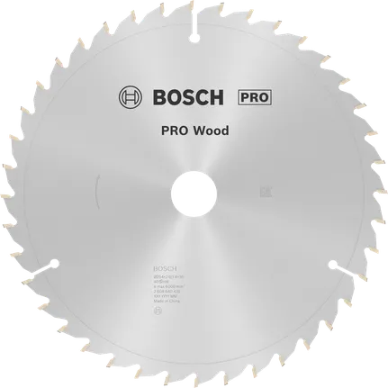 Puidusae ketas PRO Wood Circular, 254 × 2 × 30 mm, T40, läbimõõt 254 mm, ava suurus 30 mm, paksus 1,4 mm, lõikelaius 2 mm Bosch Professional – Bosch Professional