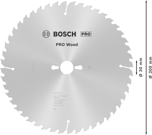 Puidusae ketas PRO Wood Circular, 300 × 3,2 × 30 mm, T48 Bosch Professional – Bosch Professional