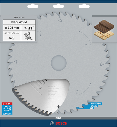 Puidusae ketas PRO Wood Circular, 305 × 3,2 × 30 mm, T80 Bosch Professional – Bosch Professional
