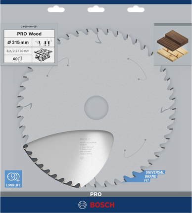 Puidusae ketas PRO Wood Circular, 315 × 3,2 × 30 mm, T80 Bosch Professional – Bosch Professional